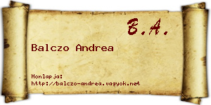 Balczo Andrea névjegykártya
